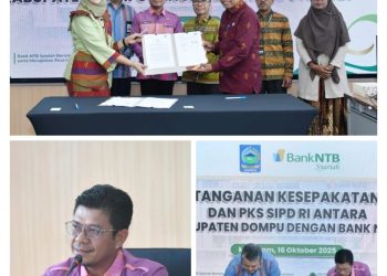 Bupati Dompu Teken MOU SP2D Online Dengan Bank NTB Syariah