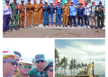 Bupati Dompu Bersama Anggota DPR RI Dapil NTB Tinjau Lokasi Proses Pembangunan Pelabuhan Kilo 