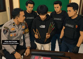 Polisi Amankan Pelaku Kasus Pemanah di Kelurahan Dorotangga